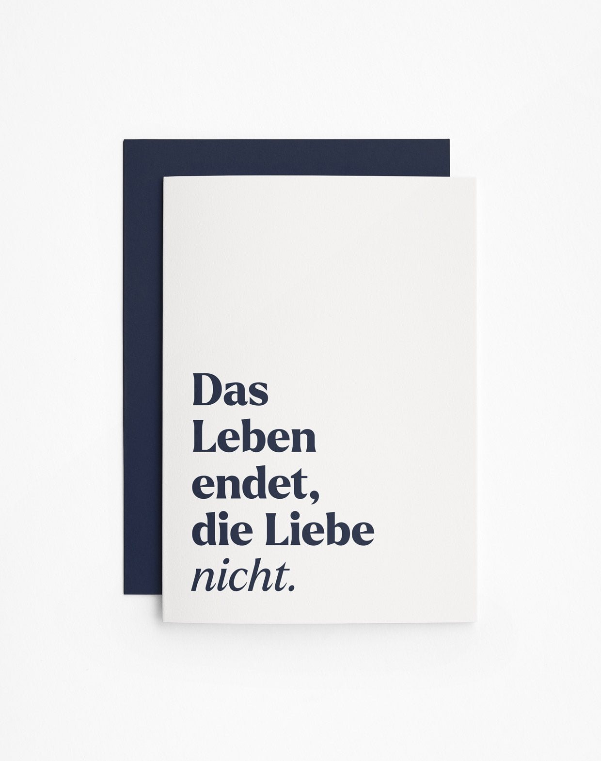 Beileidskarte "Das Leben endet, die Liebe nicht." inkl. passendem Umschlag von heartfelt paper & co.
