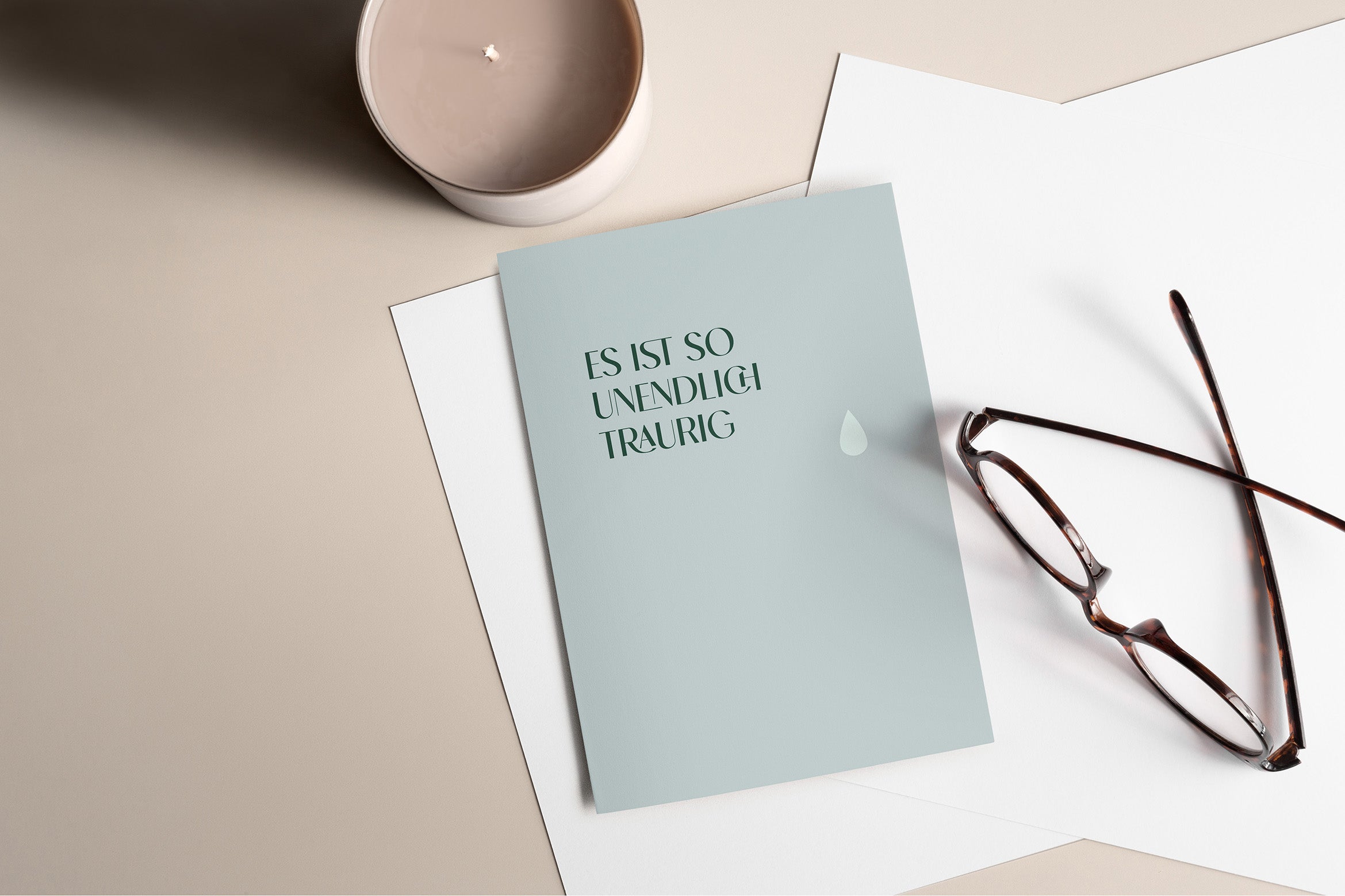 Beileidskarte "Unendlich Traurig"