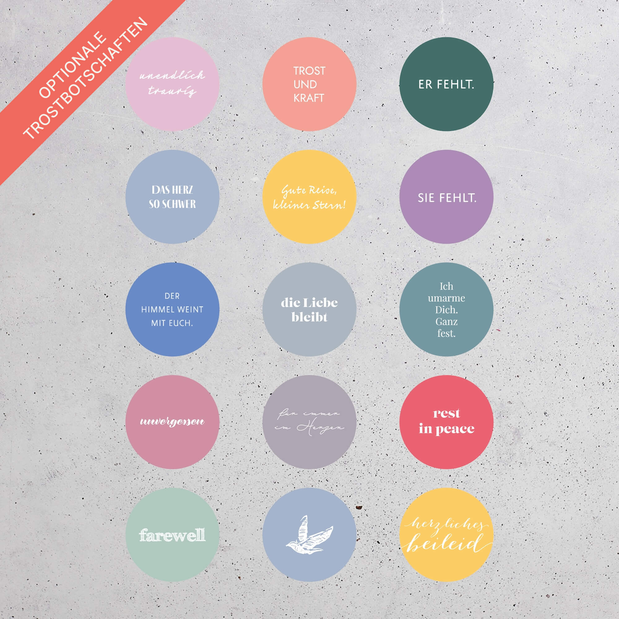 Beileidskarte "Für immer im Herzen"