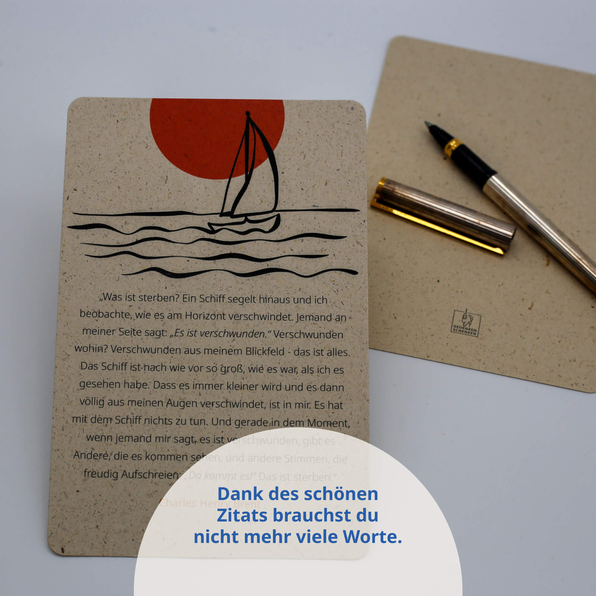 Beileidskarte "Schiff" - braucht nicht mehr viele Worte