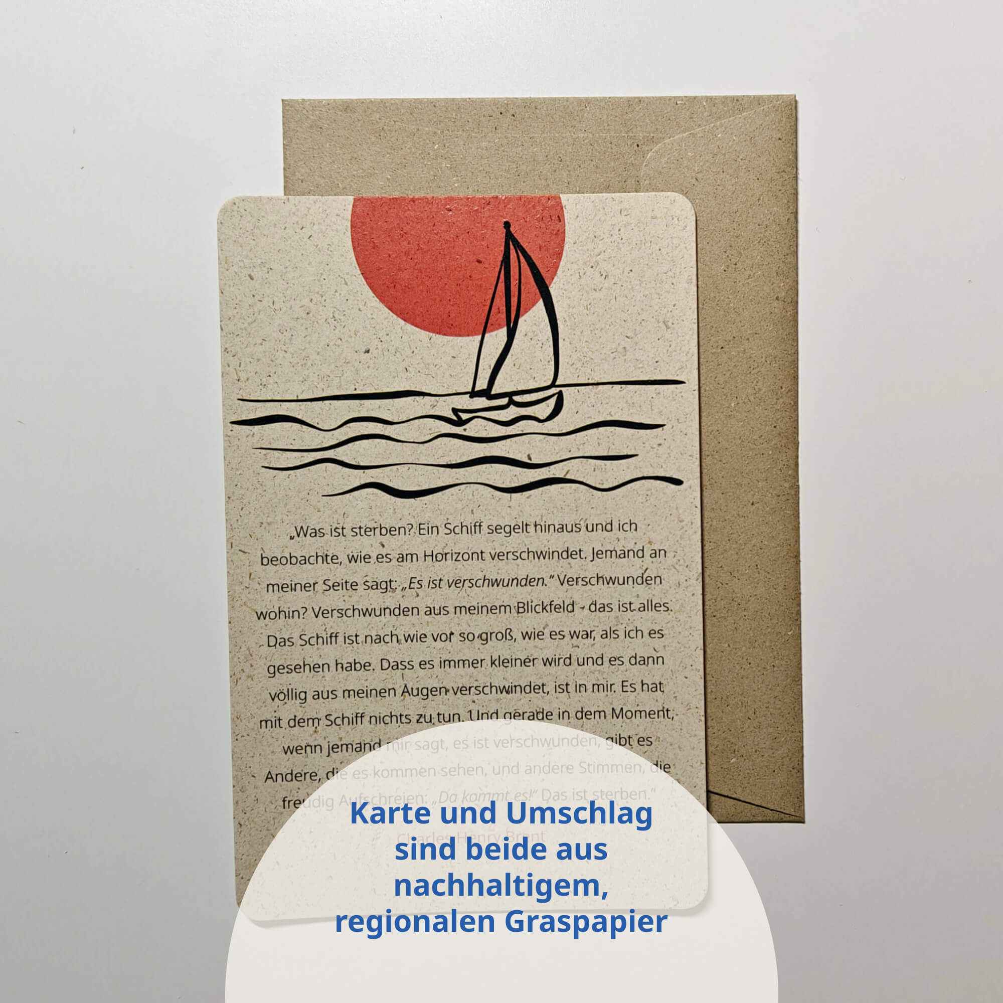 Beileidskarte "Schiff" - braucht nicht mehr viele Worte