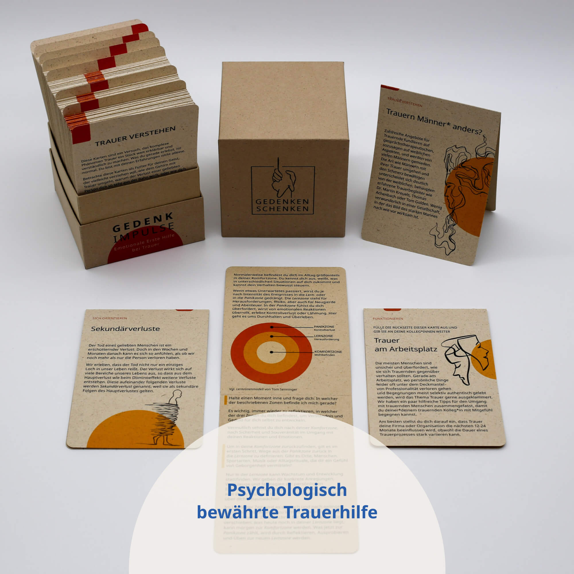 108 Gedenkimpulse: Trauerbegleitung im Kartenformat als Trauergeschenk