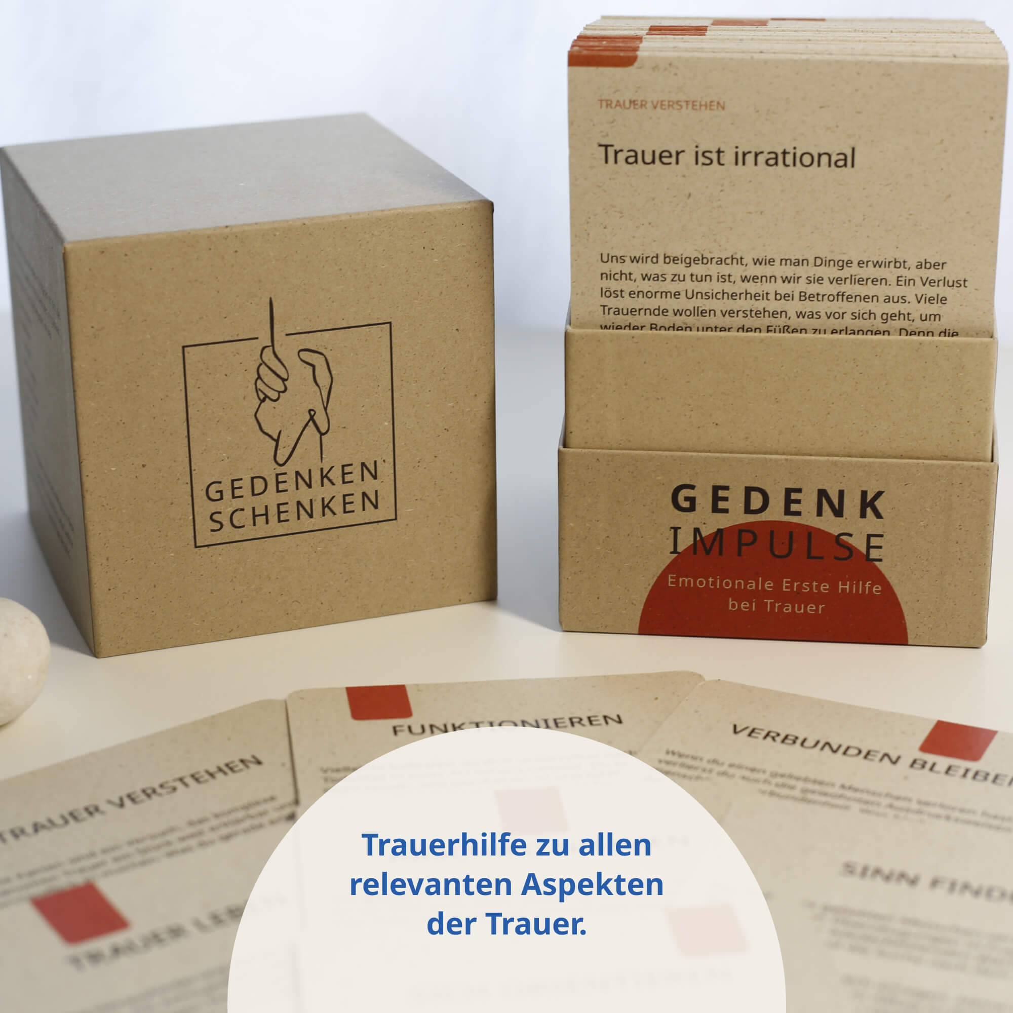 108 Gedenkimpulse: Trauerbegleitung im Kartenformat als Trauergeschenk