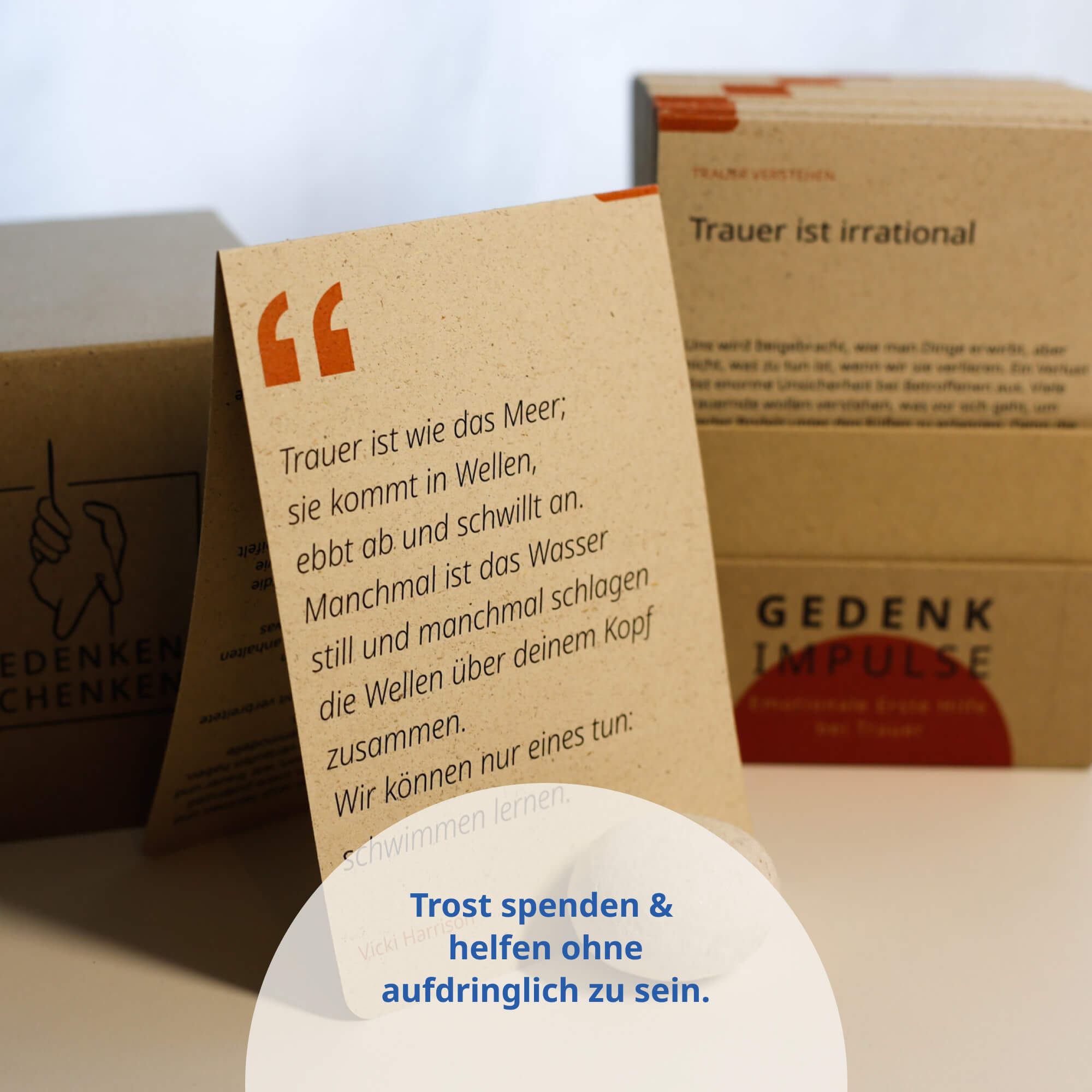 108 Gedenkimpulse: Trauerbegleitung im Kartenformat als Trauergeschenk