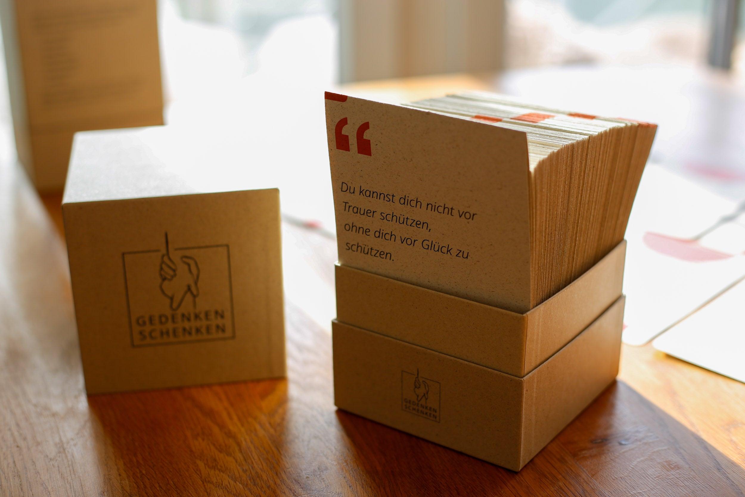 Gedenkimpulse | Trauerkarten als sinnvolles Trauergeschenk |Trauerbegleitung im Kartenformat | Beileid wünschen | Trauerhilfe | Trauerbewältigung - GEDENKEN SCHENKEN