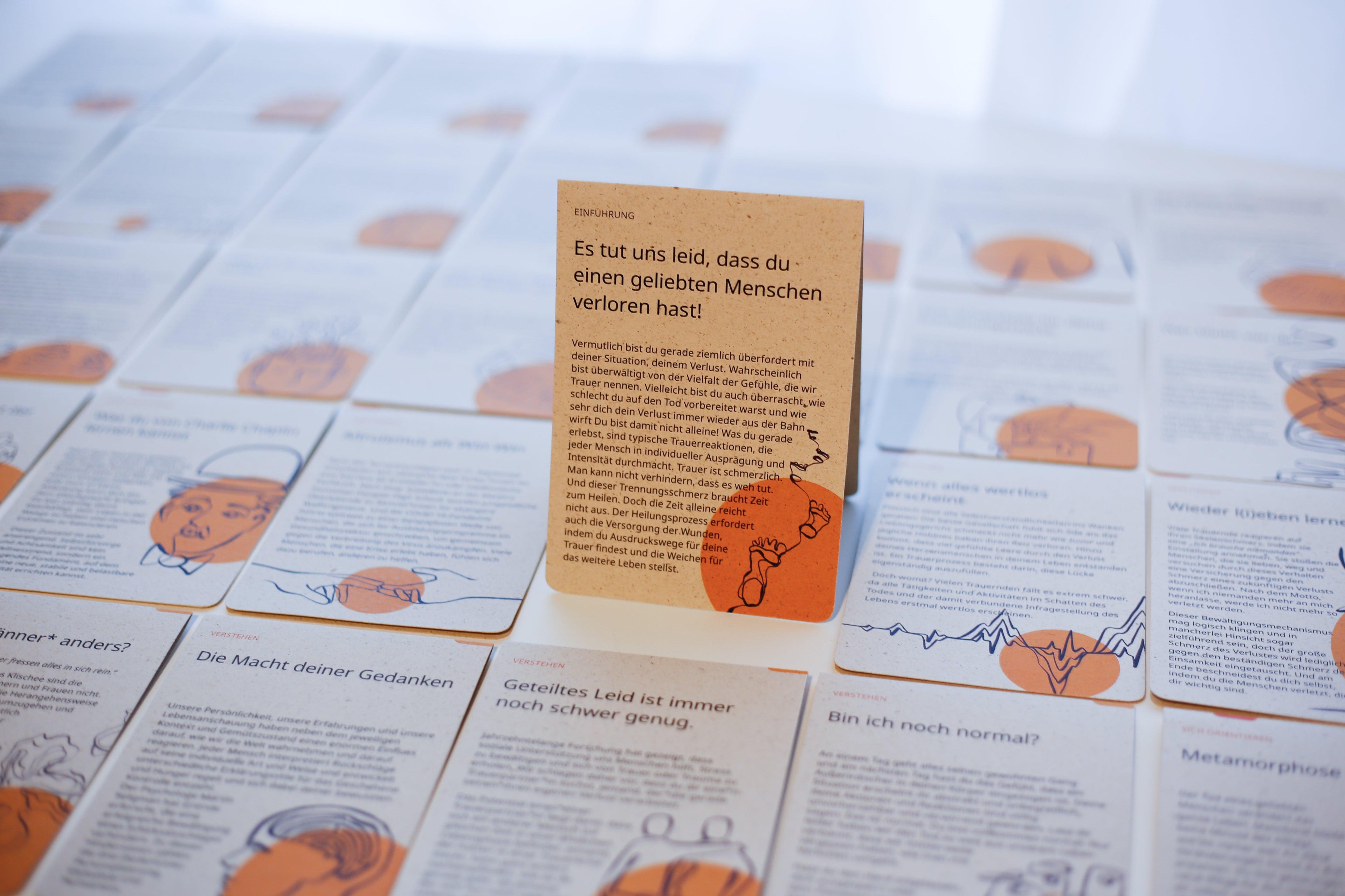 Gedenkimpulse | Trauerkarten als sinnvolles Trauergeschenk |Trauerbegleitung im Kartenformat | Beileid wünschen | Trauerhilfe | Trauerbewältigung - GEDENKEN SCHENKEN