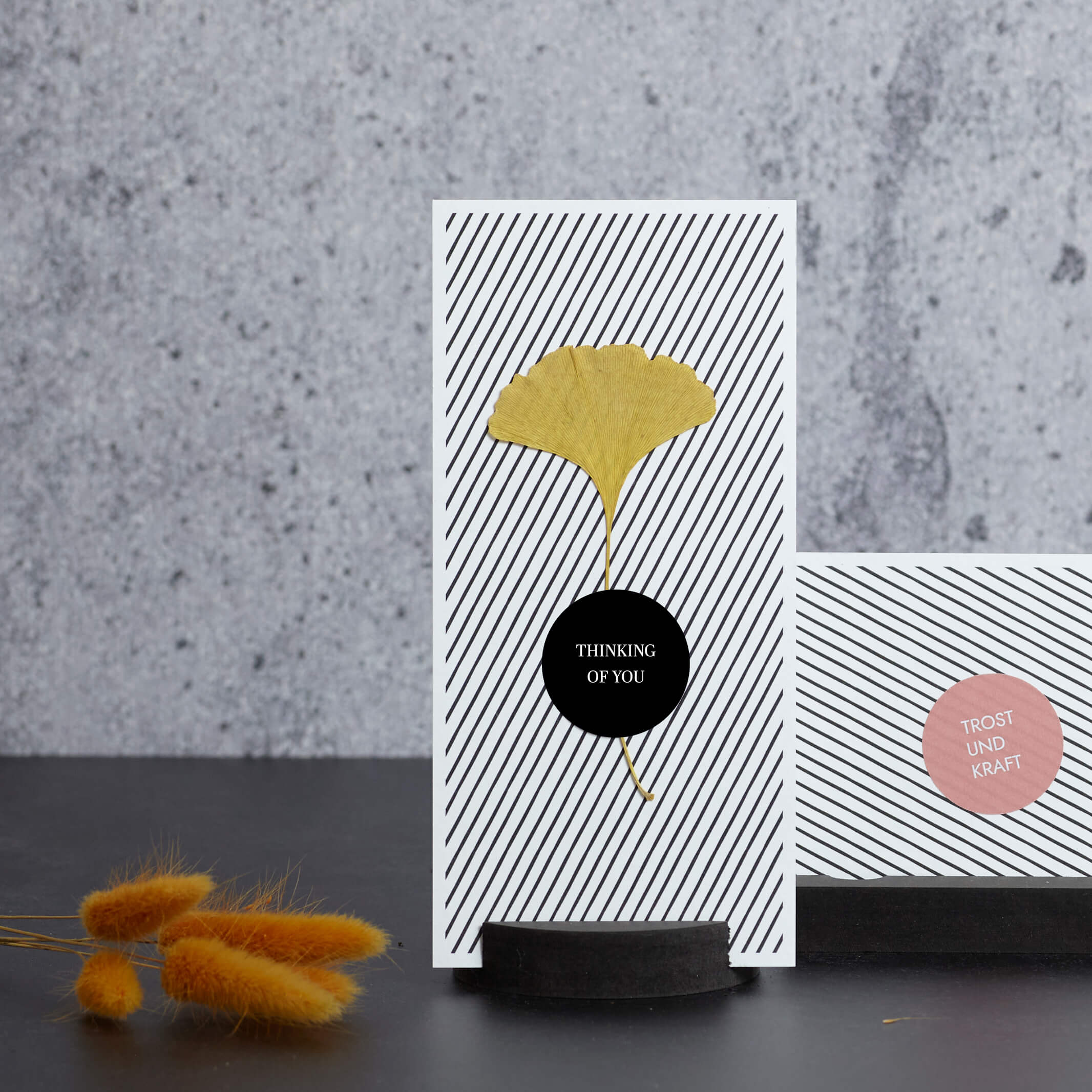 Beileidskarte "Thinking of you" & "Rest in peace"