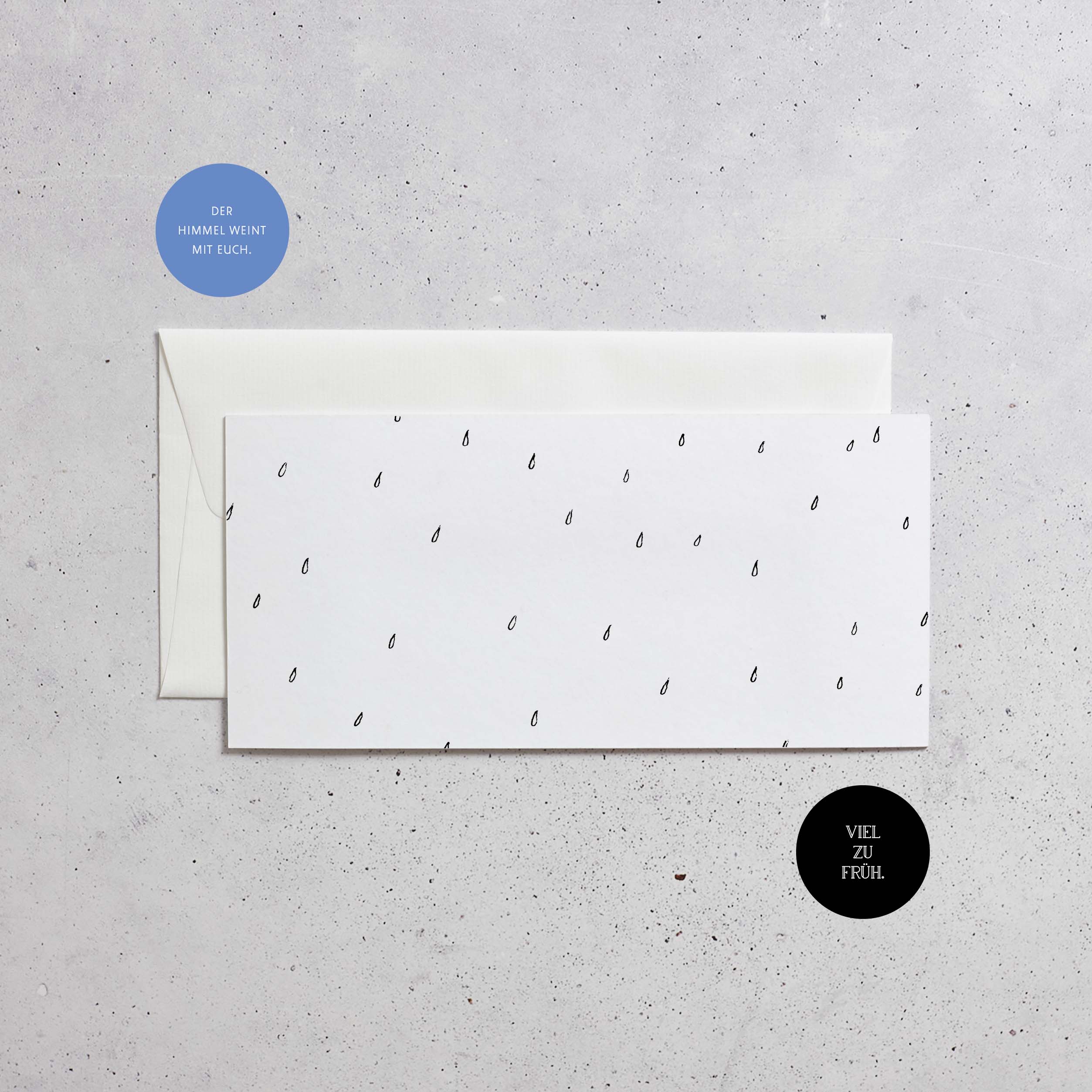 Beileidskarte "Der Himmel weint mit euch"