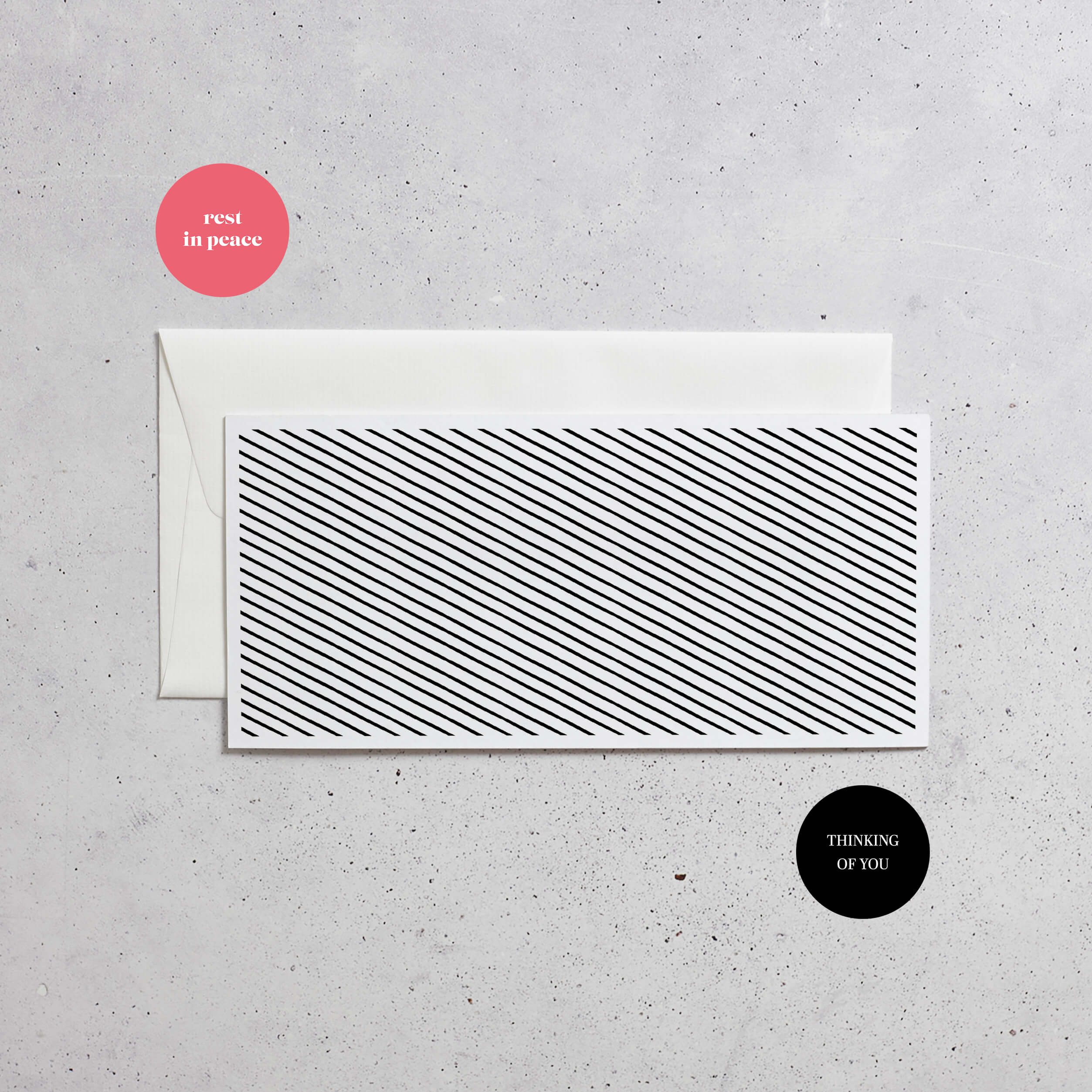 Beileidskarte "Thinking of you" & "Rest in peace"