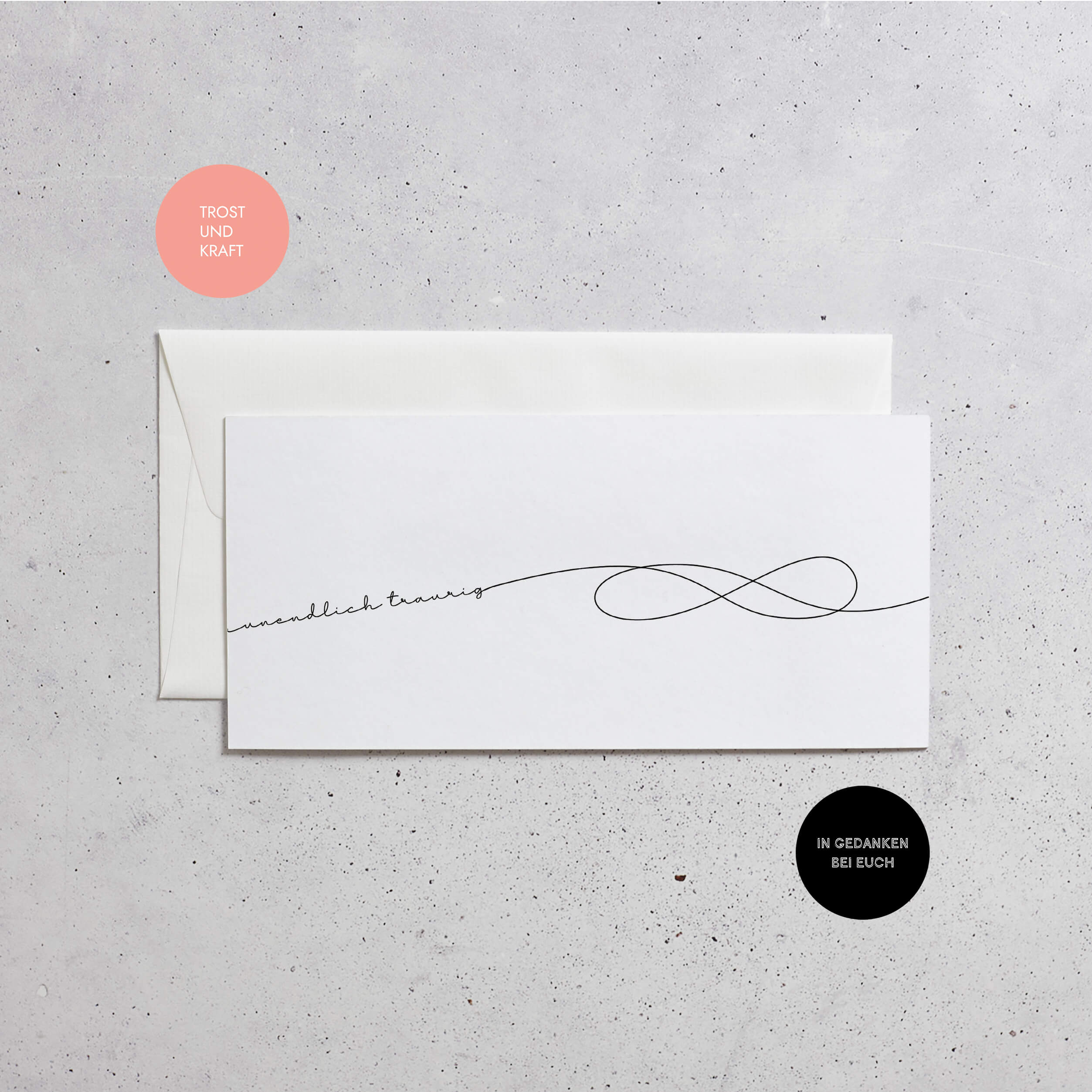 Beileidskarte "unendlich traurig"