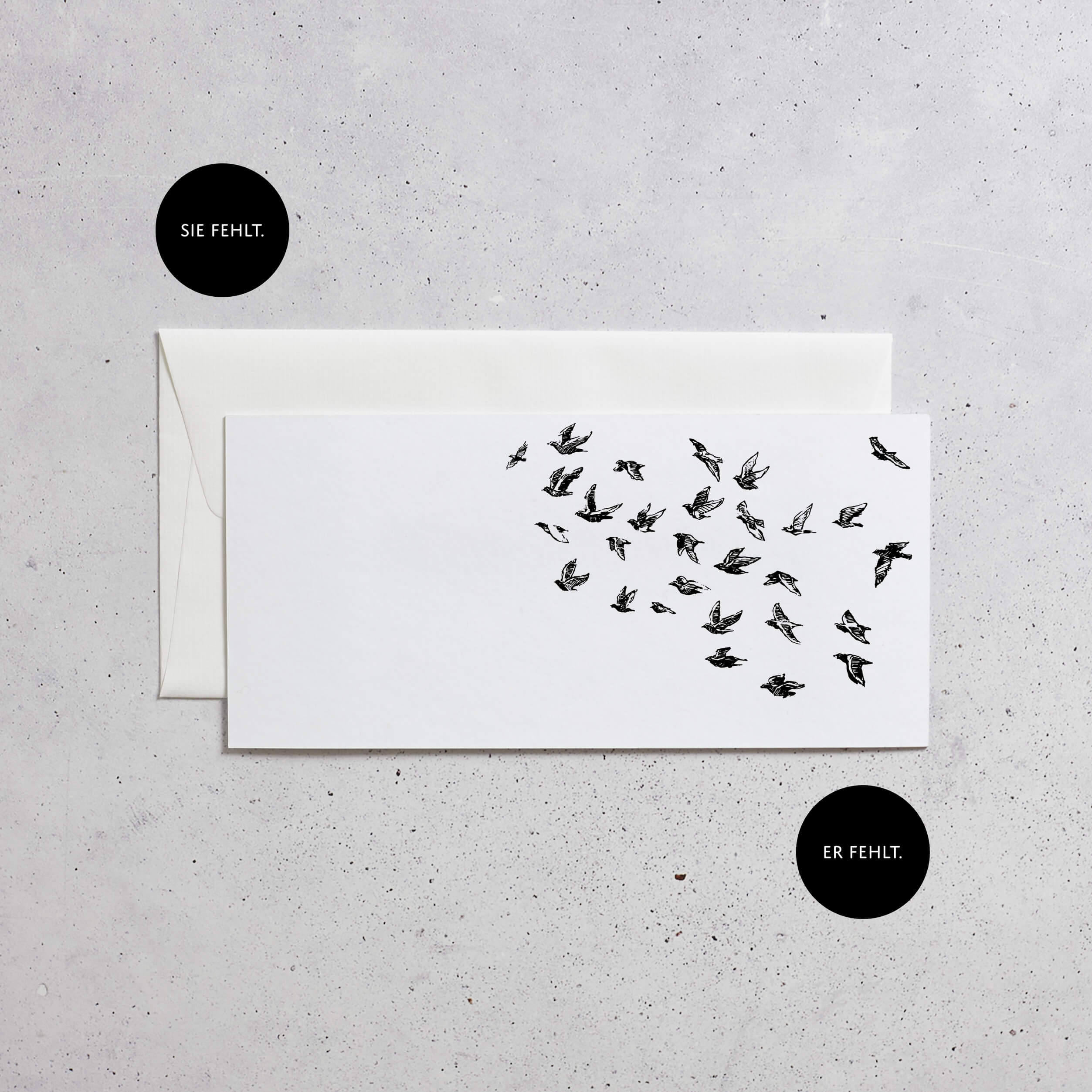 Beileidskarte "Er/Sie fehlt"