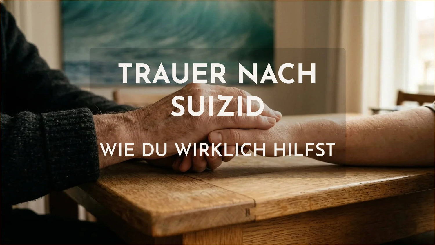 Trauer nach Suizid: Wie du wirklich hilfst