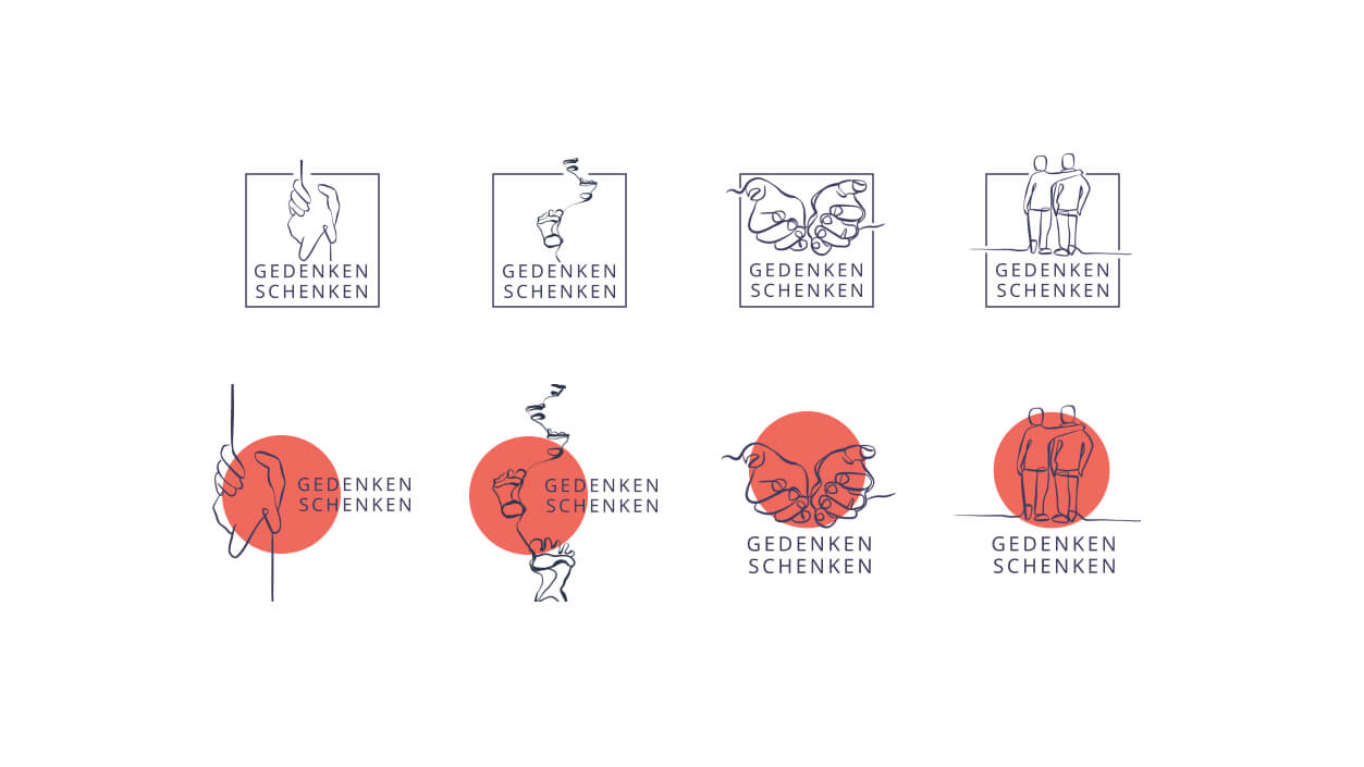 GEDENKEN SCHENKEN flexible visuelle identität