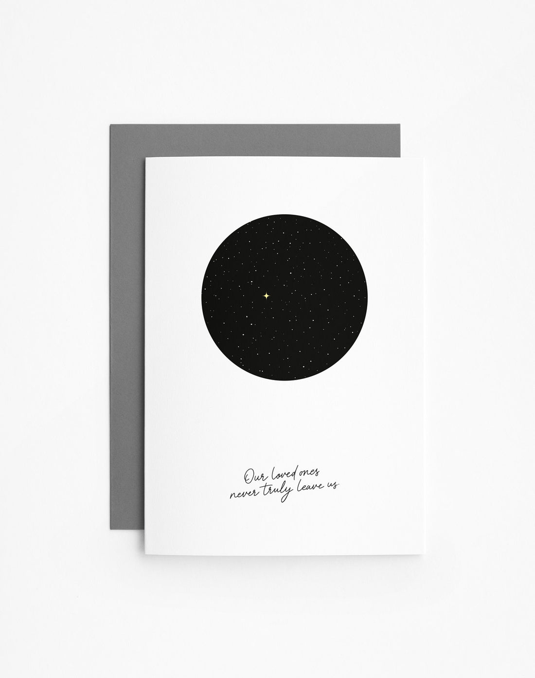 Beileidskarte &quot;Sternenhimmel&quot; mit englischem Text