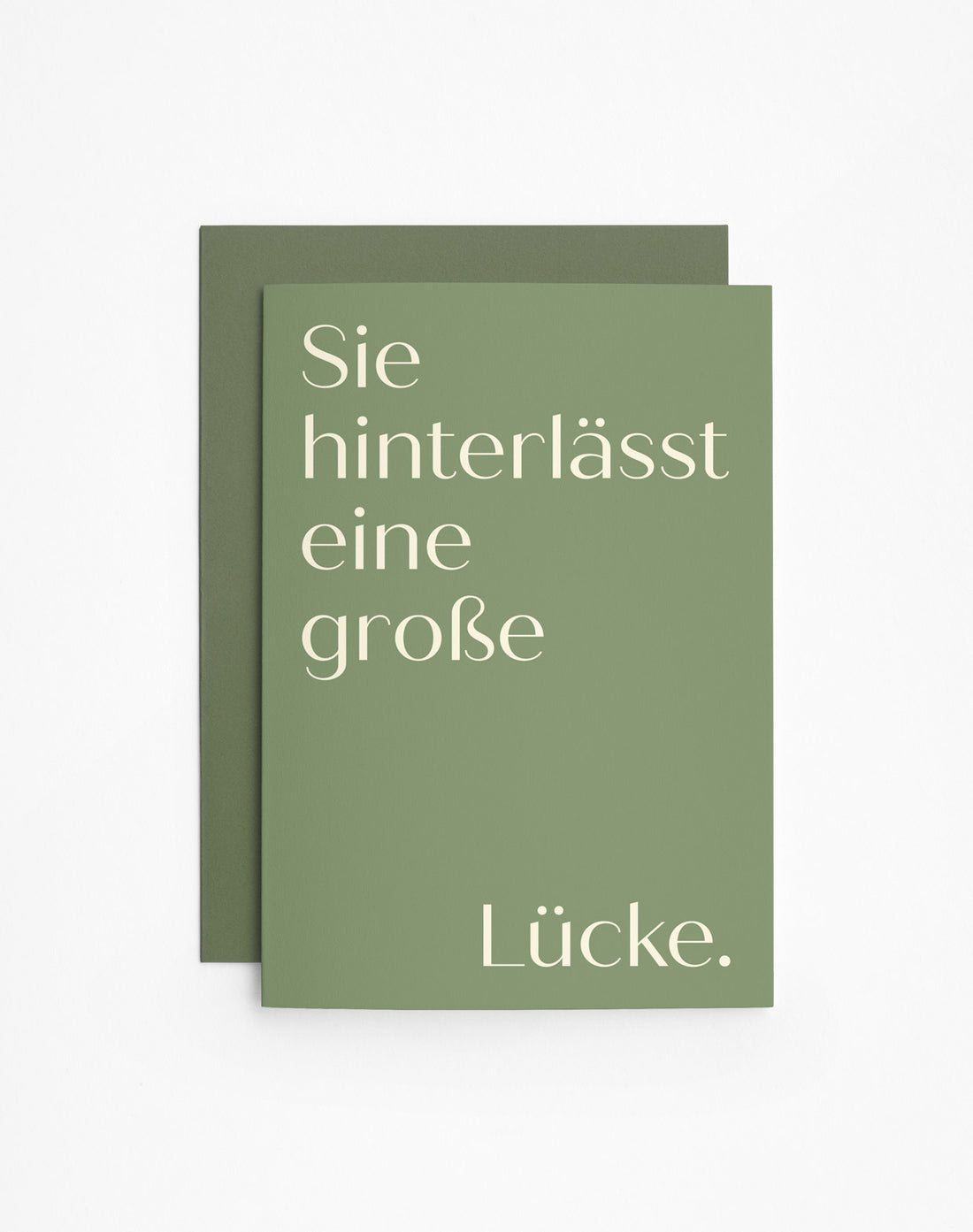 Beileidskarte „Sie hinterlässt eine große Lücke.“