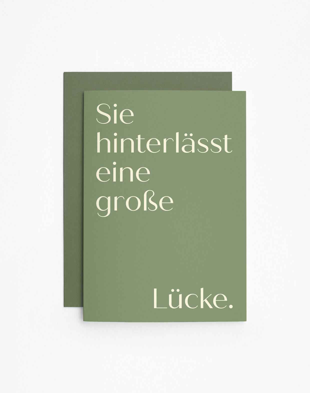 Trauerkarte „Sie hinterlässt eine große Lücke.“