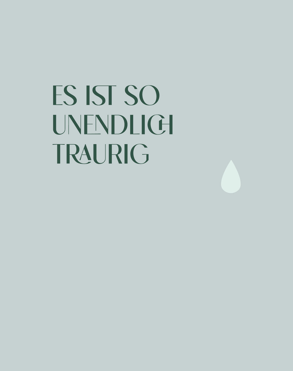 Beileidskarte &quot;Unendlich Traurig&quot;