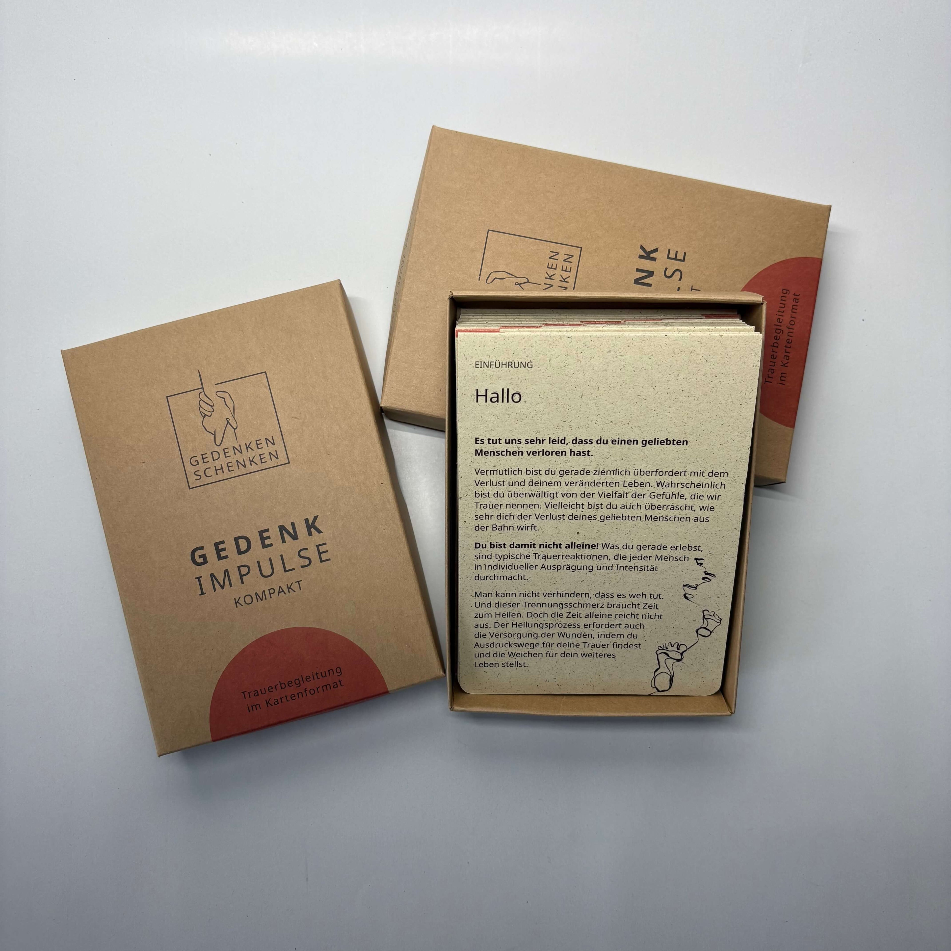 Gedenkimpulse Kompakt: Kleine Trauerhilfe als Geschenk