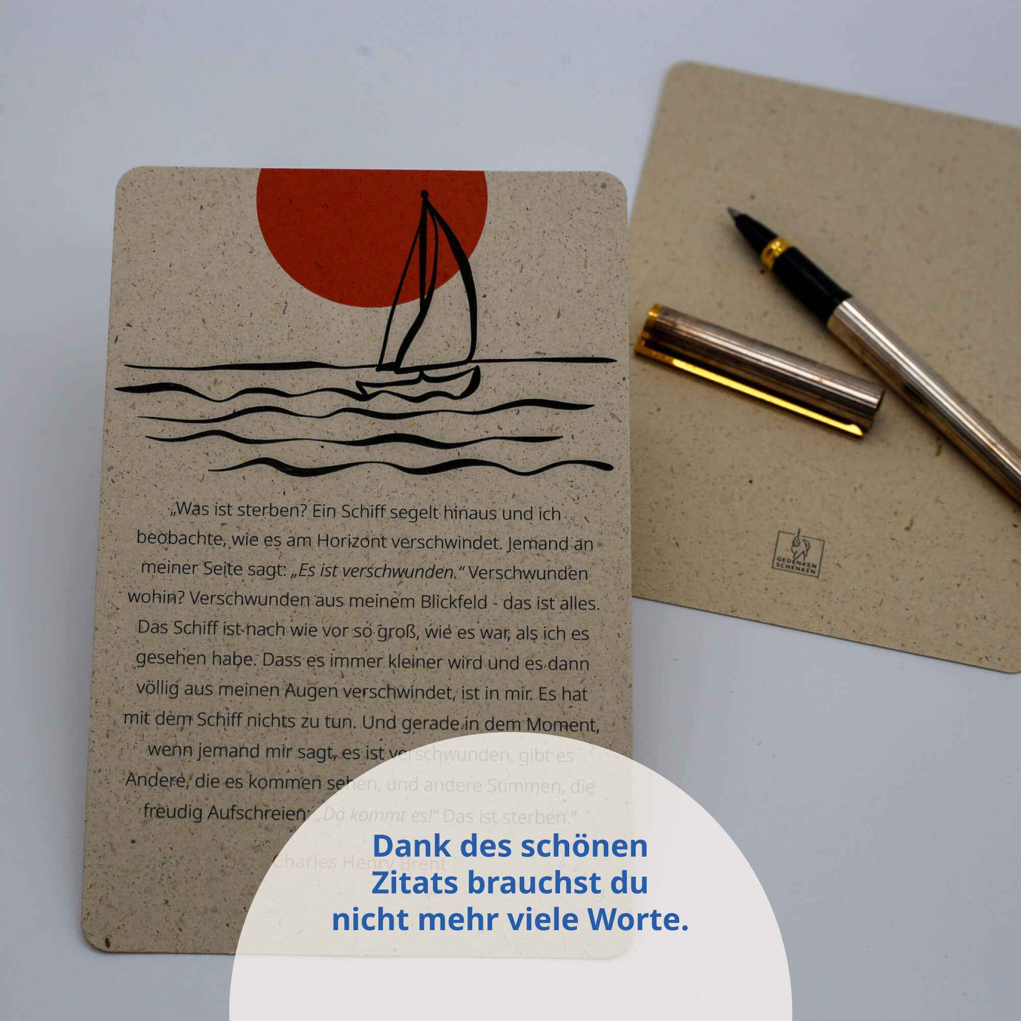 Beileidskarte "Schiff" - braucht nicht mehr viele Worte