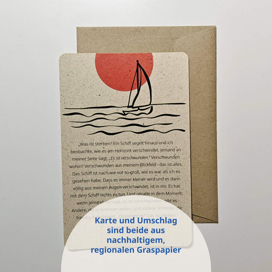 Beileidskarte "Schiff" - braucht nicht mehr viele Worte