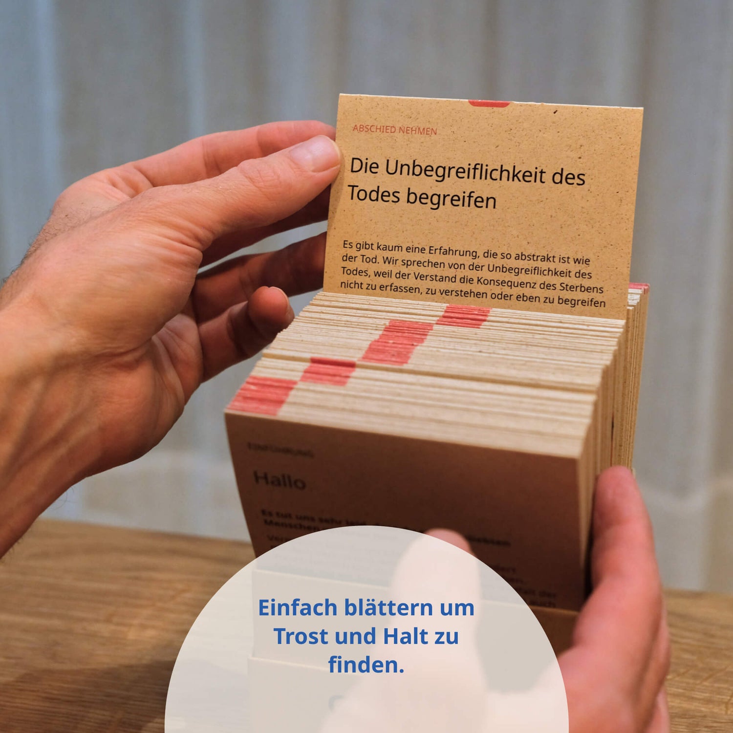 108 Gedenkimpulse: Trauerbegleitung im Kartenformat als Trauergeschenk