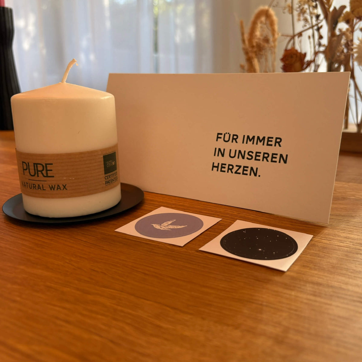 Kondolenzkarten Set „Ich bin da für dich" | 3 Karten | Trauerjahr-Begleitung