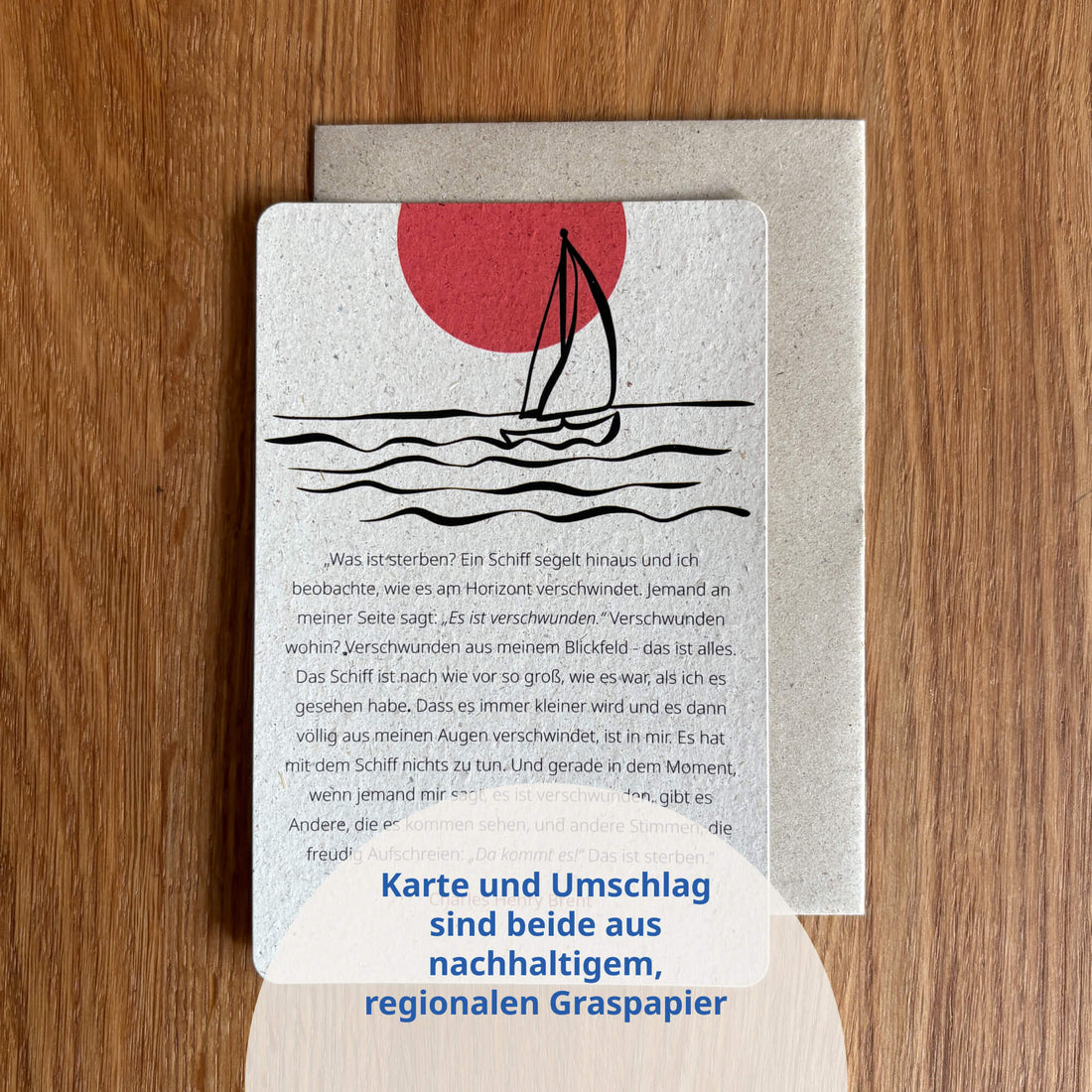 Beileidskarte "Schiff" - braucht nicht mehr viele Worte