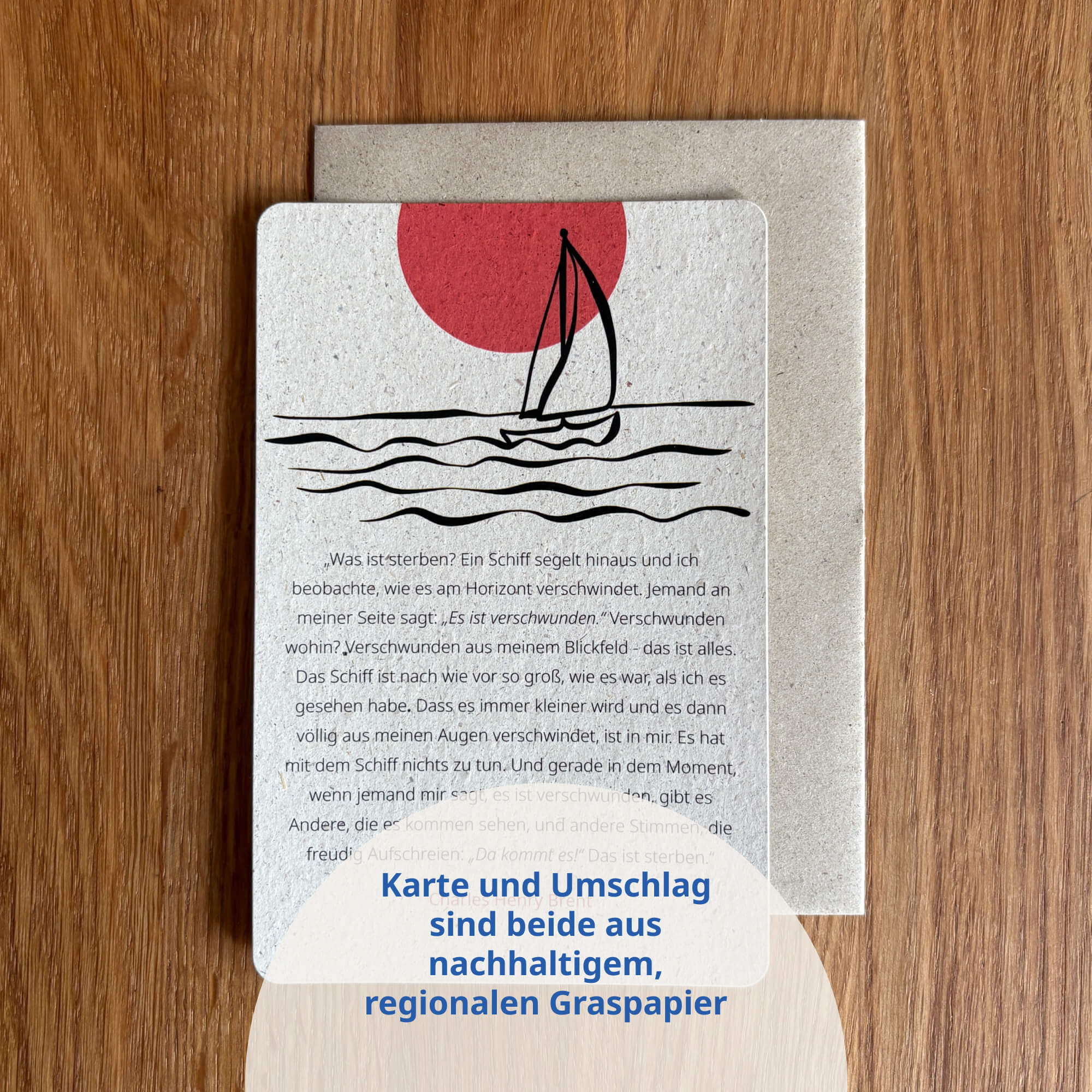 Beileidskarte "Schiff" - braucht nicht mehr viele Worte