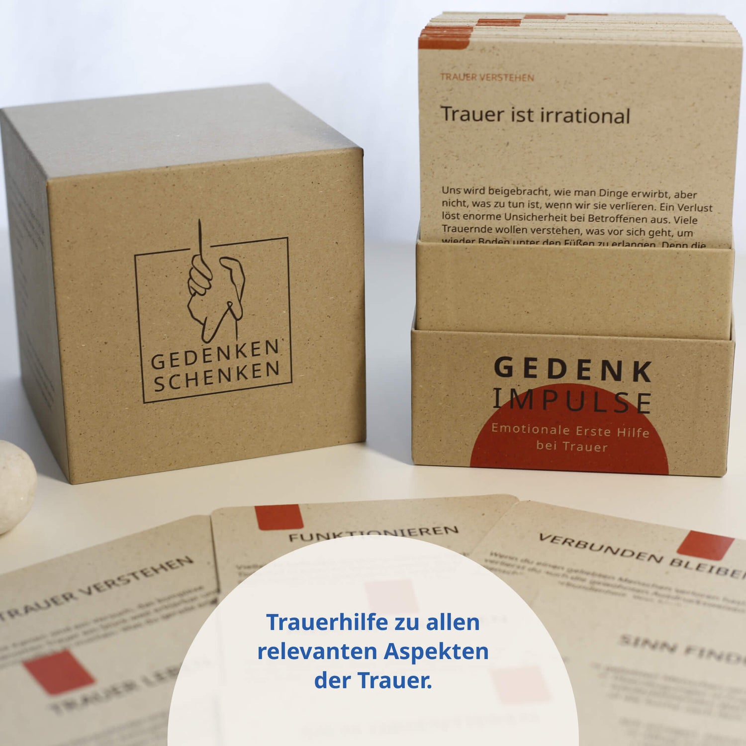 108 Gedenkimpulse: Trauerbegleitung im Kartenformat als Trauergeschenk