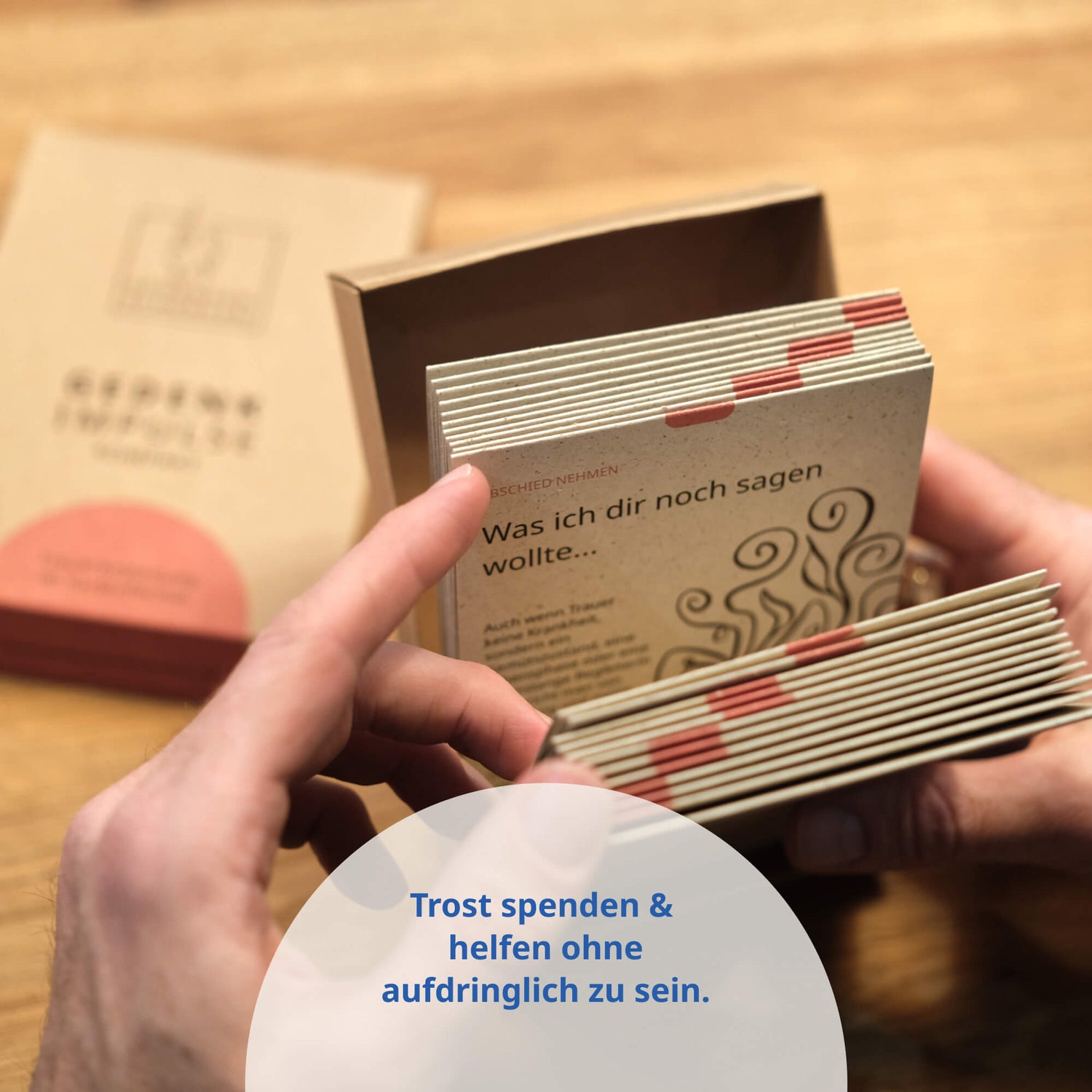 Gedenkimpulse Kompakt: Kleine Trauerhilfe als Geschenk