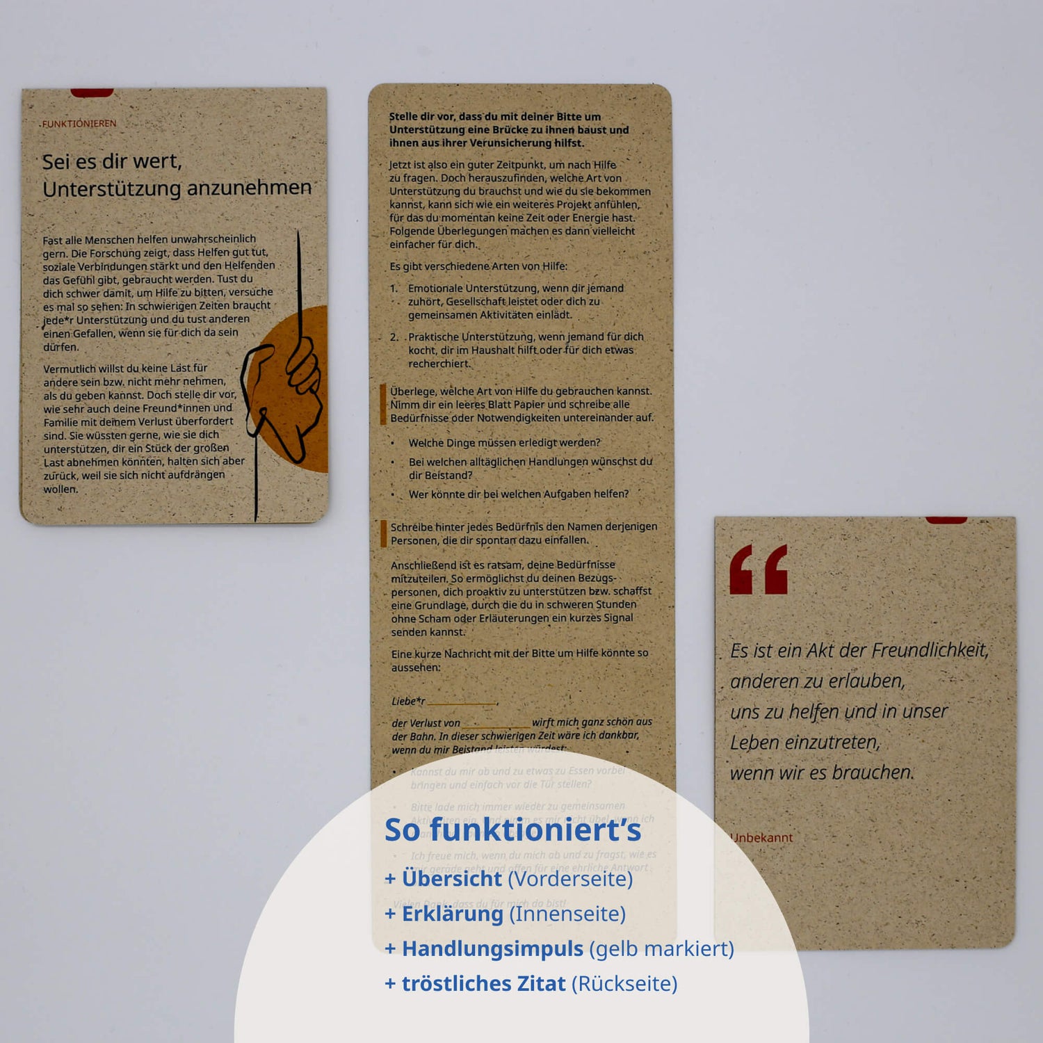 108 Gedenkimpulse: Trauerbegleitung im Kartenformat als Trauergeschenk